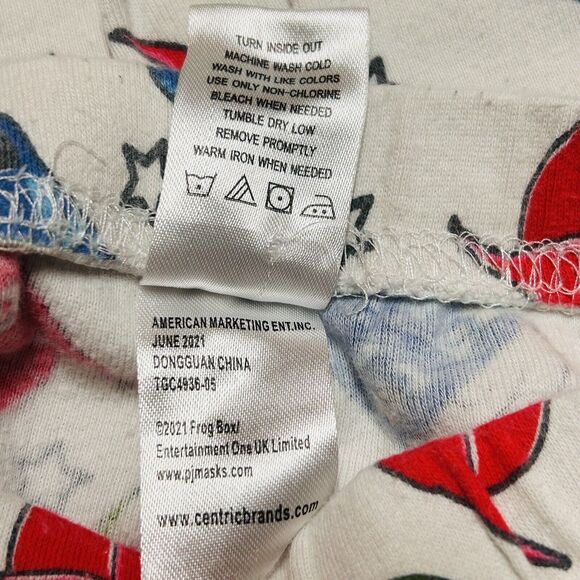 5 for $10 ⭐️ PJ Masks White Pajama Pants Size 5T - Picture 4 of 5